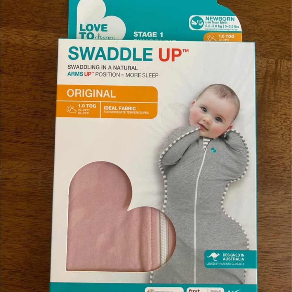 Love to Dream Swaddle Up - pink and White